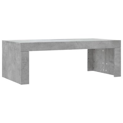 vidaXL Table basse gris béton 102x50x36 cm bois d'ingénierie