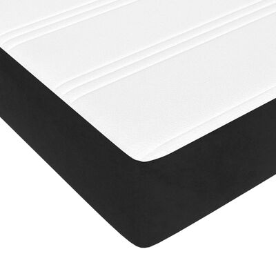 vidaXL Sommier à lattes de lit avec matelas Noir 120x200 cm Velours