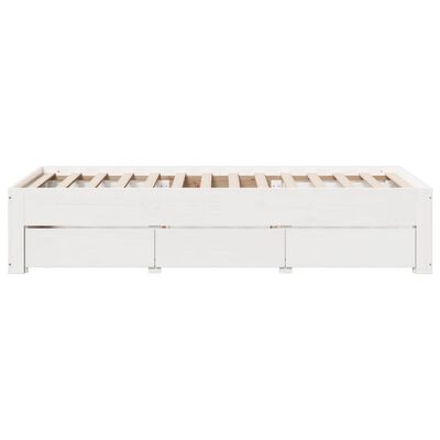 vidaXL Cadre de lit sans matelas avec tiroirs 90x200 cm bois de pin