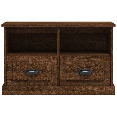 vidaXL Meuble TV chêne marron 80x35x50 cm bois d'ingénierie