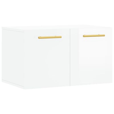 vidaXL Armoire murale Blanc brillant 60x36,5x35 cm Bois d'ingénierie