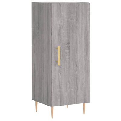 vidaXL Buffet haut Sonoma gris 34,5x34x180 cm Bois d'ingénierie