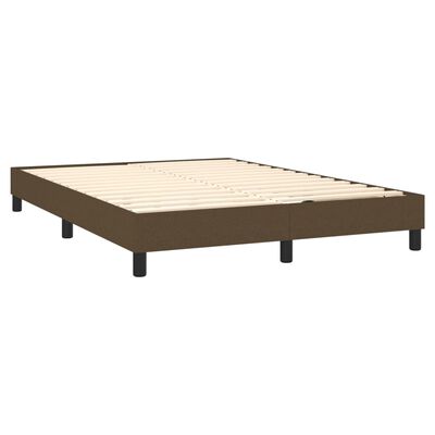 vidaXL Sommier à lattes de lit matelas et LED Marron foncé 140x190 cm