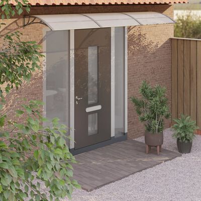 vidaXL Auvent de porte Gris 300x80 cm Polycarbonate