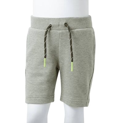 Short pour enfants avec cordon de serrage mélange kaki clair 104