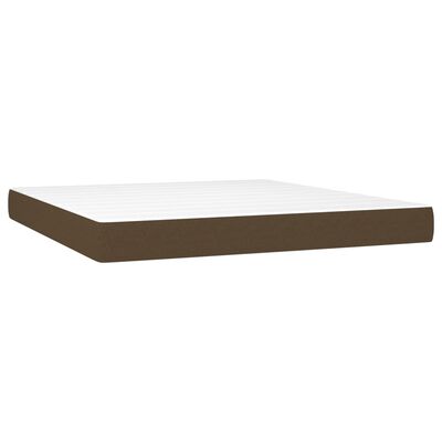 vidaXL Sommier à lattes de lit matelas LED Marron foncé 180x200 cm