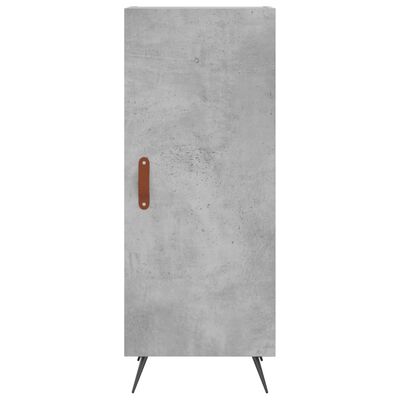 vidaXL Buffet haut Gris béton 34,5x34x180 cm Bois d'ingénierie