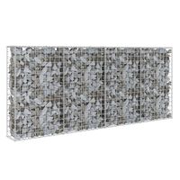 vidaXL Mur à gabion avec couvercles Acier galvanisé 200 x 20 x 85 cm