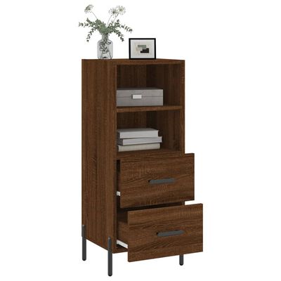 vidaXL Buffet Chêne marron 34,5x34x90 cm Bois d'ingénierie