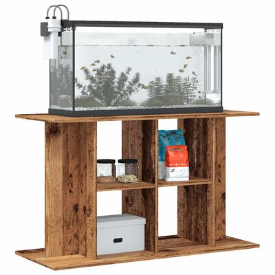 vidaXL Support pour aquarium vieux bois 100x40x60 cm bois d'ingénierie