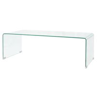 vidaXL Table basse 98x45x30 cm Verre trempé Transparent