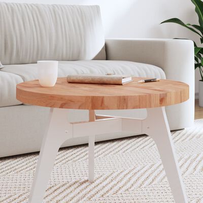 vidaXL Dessus de table Ø60x4 cm rond bois massif de hêtre