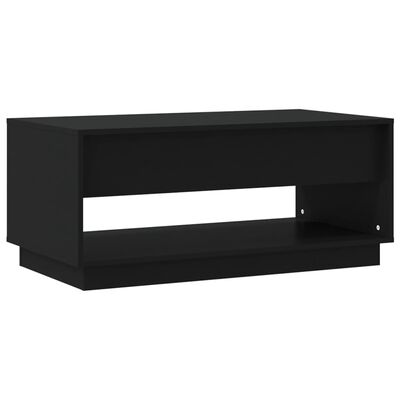 vidaXL Table basse Noir 102,5x55x44 cm Bois d'ingénierie