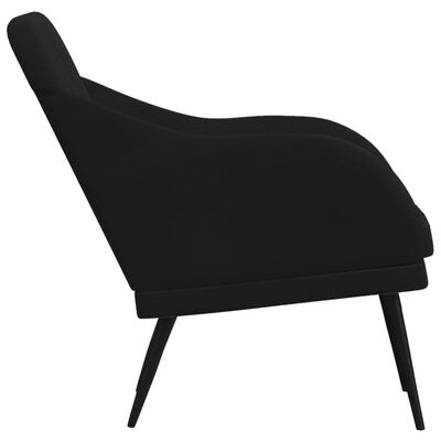 vidaXL Fauteuil Noir 63x76x80 cm Velours