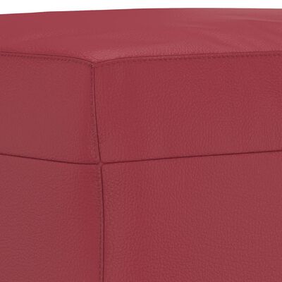 vidaXL Repose-pied Rouge bordeaux 60x50x41 cm Similicuir