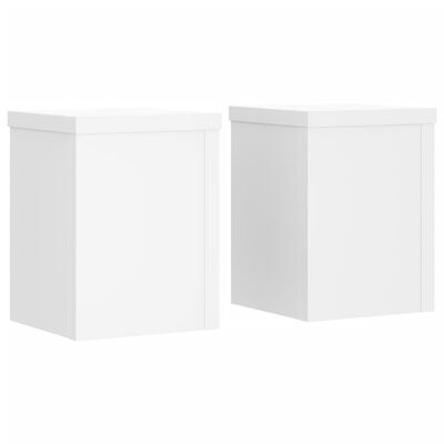 vidaXL Supports pour plantes 2 pcs blanc 15x15x20 cm bois d'ingénierie