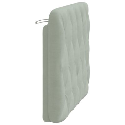 vidaXL Coussin de tête de lit gris clair 100 cm velours