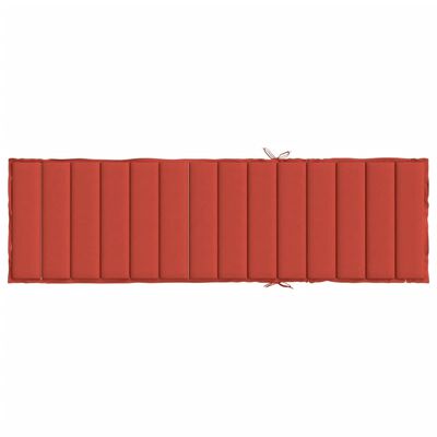 vidaXL Coussin de chaise longue rouge mélangé 200x50x4 cm tissu