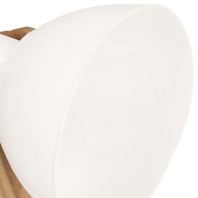 vidaXL Lampadaires 3 pcs Blanc E27 Bois de manguier massif