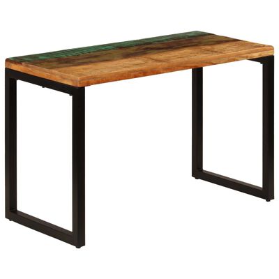 vidaXL Table à manger 115x55x76cm Bois de récupération massif et acier