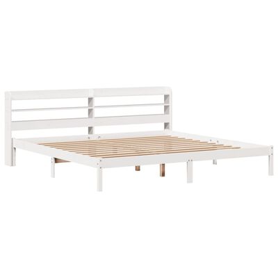 vidaXL Cadre de lit sans matelas blanc 180x200 cm bois massif de pin