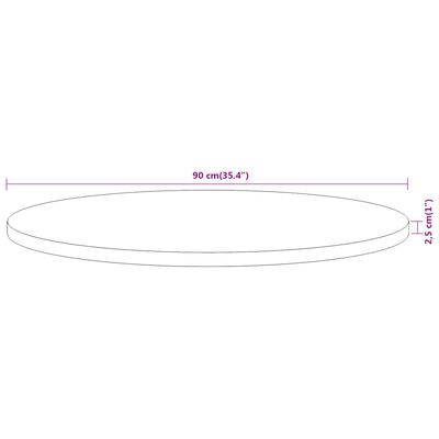 vidaXL Dessus de table Ø90x2,5 cm rond bois massif d'acacia