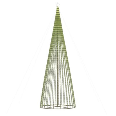 vidaXL Arbre de Noël lumineux conique 1544 LED colorées 500 cm