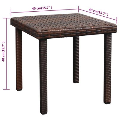 vidaXL Chaises longues lot de 2 avec table Résine tressée Marron