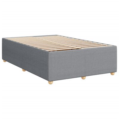 vidaXL Sommier à lattes de lit avec matelas Gris clair 120x200cm Tissu