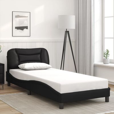 vidaXL Cadre de lit sans matelas noir 90x200 cm similicuir