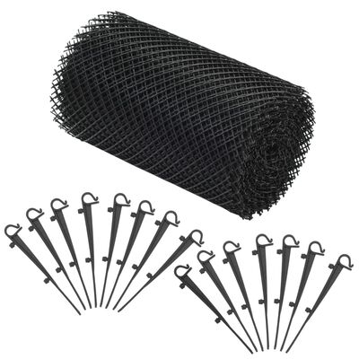 vidaXL Maille de gouttière 4 pcs avec clips PEHD 1,08 ㎡