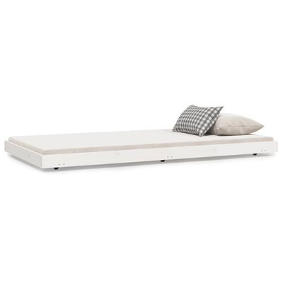 vidaXL Cadre de lit sans matelas blanc 80x200 cm bois massif de pin