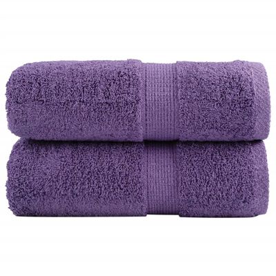 vidaXL Serviettes de visage de qualité supérieure SOLUND 2 pcs violet