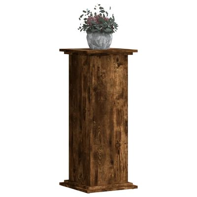 vidaXL Support pour plantes chêne fumé 33x33x80 cm bois d'ingénierie