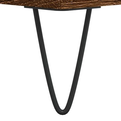 vidaXL Table de chevet chêne marron 40x40x50 cm bois d’ingénierie