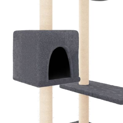 vidaXL Arbre à chat avec griffoirs gris foncé 82 cm