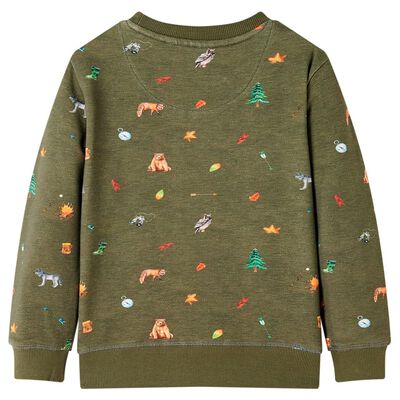 Sweatshirt pour enfants kaki 128