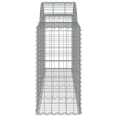 vidaXL Paniers à gabions arqués 11 pcs 200x50x80/100 cm Fer galvanisé