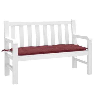 vidaXL Coussin de banc de jardin rouge bordeaux mélangé tissu