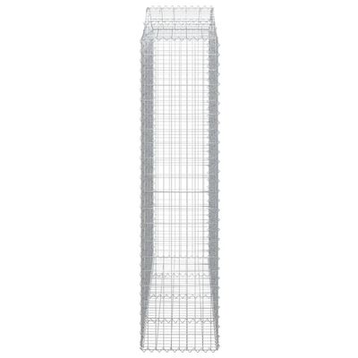 vidaXL Paniers à gabions arqués 2 pcs 200x50x200/220 cm Fer galvanisé