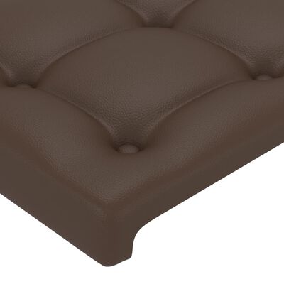 vidaXL Tête de lit avec oreilles Marron 93x23x78/88 cm Similicuir