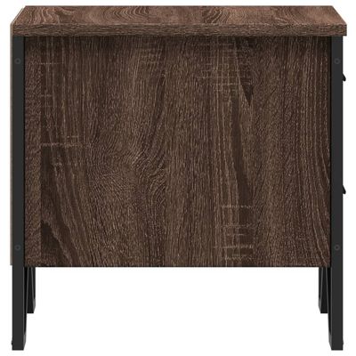 vidaXL Tables de chevet 2pcs chêne marron 40x30x40cm bois d'ingénierie