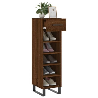 vidaXL Meuble à chaussures chêne marron 30x35x105 cm bois d'ingénierie