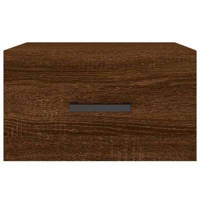 vidaXL Table de chevet murale chêne marron 35x35x20 cm