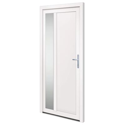 vidaXL Porte d'entrée Blanc 98x208 cm PVC