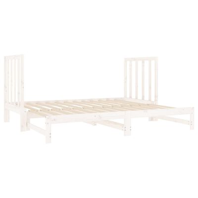 vidaXL Lit coulissant sans matelas blanc 2x(90x190) cm