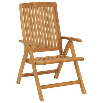 vidaXL Chaises de jardin inclinables et coussins lot de 6 bois teck