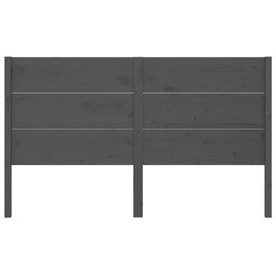 vidaXL Tête de lit Gris 126x4x100 cm Bois massif de pin