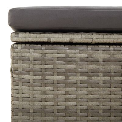 vidaXL Salon de jardin 4 pcs avec coussins Gris Résine tressée