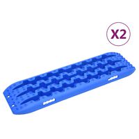 vidaXL Planches de traction 2 pc Bleu 106x30,5x7 cm Nylon